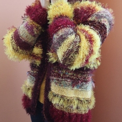 Maroon and Golden Yellow Cardigan $345. USD